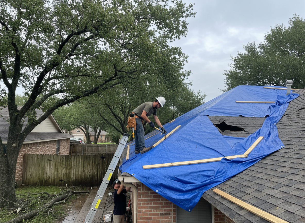 Emergency Roof Tarping Near Me in Texas